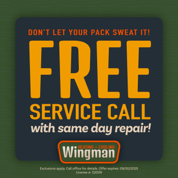 Free service call with same day repair